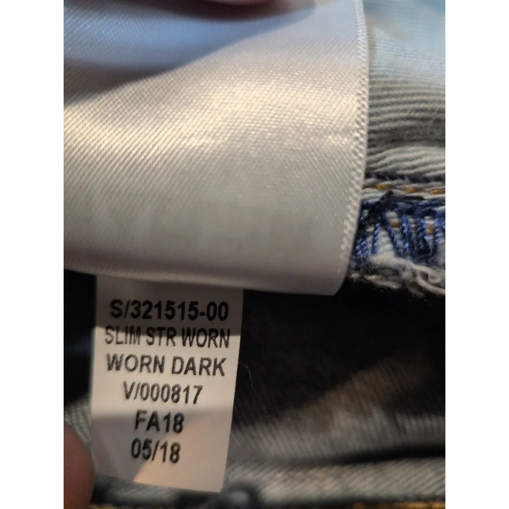 Gap Denim Mens 29x30 Slim Straight Jeans Dark Worn Indigo Stretch‎ 321515-00